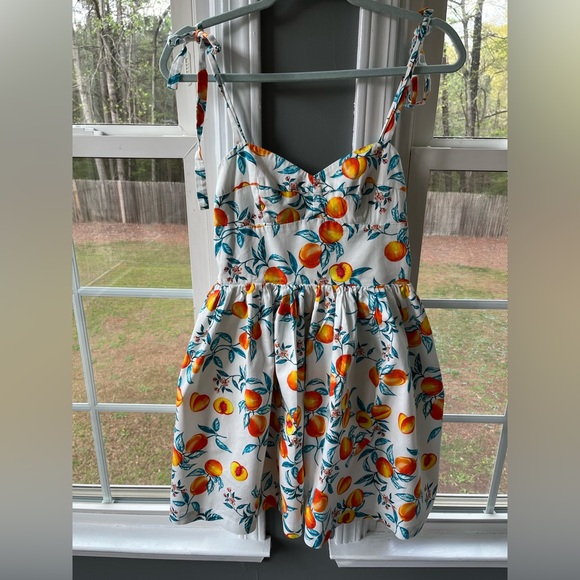 Amanda Uprichard Harmony Dress In Peaches - Picture 7 of 10